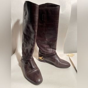 Gianni Bini Stallion Boot, Brown Leather size 6-1/2 M
